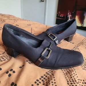 EUC Munro American Cindi Block Heel Comfort Pump Women 7.5 black